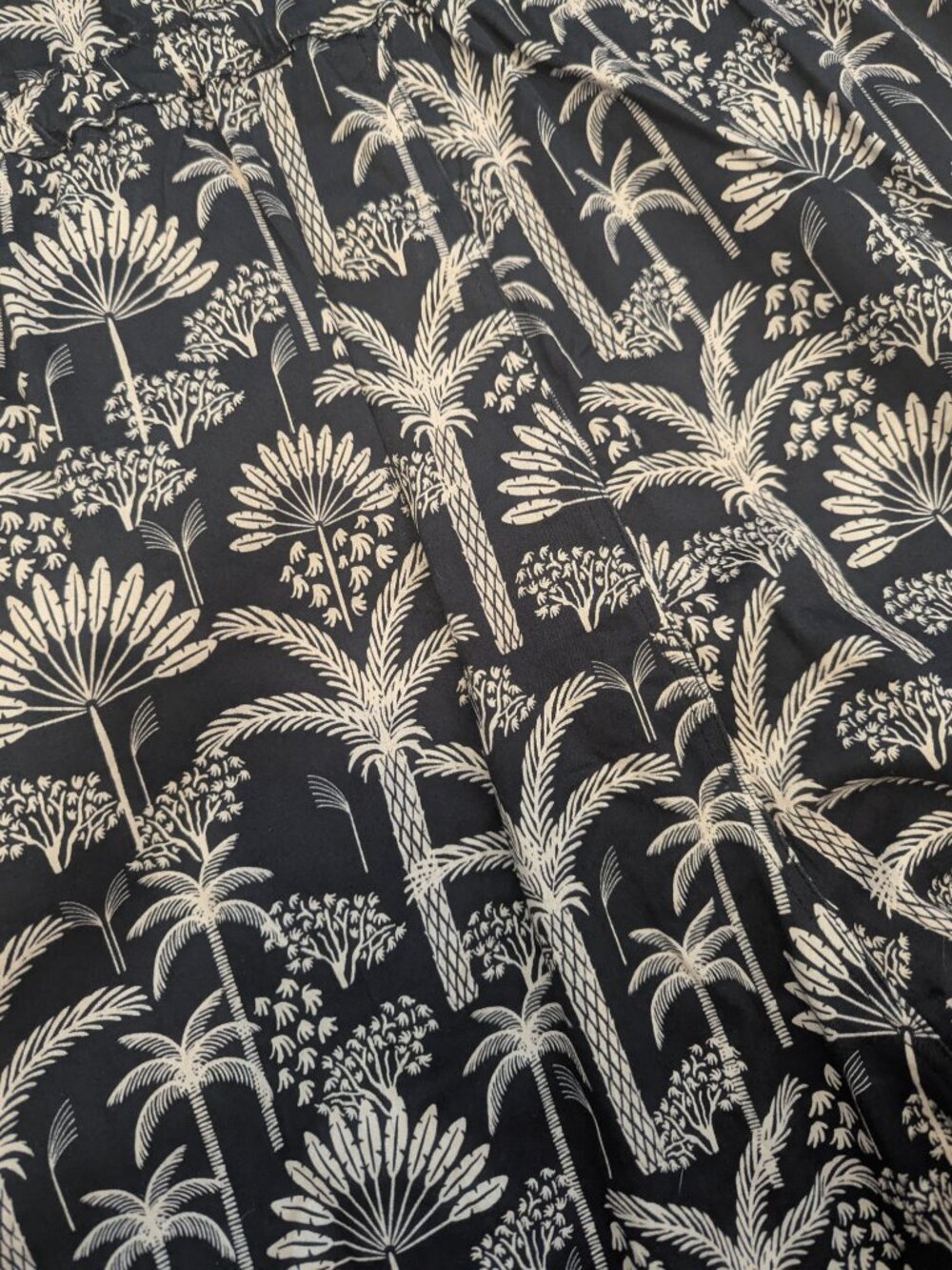 Mixed by Nazrin Paloma Classic Jumpsuit NWT XL Palm Print Cotton Stretch - Picture 4 of 4